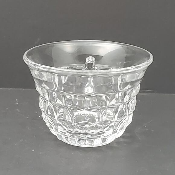 1 Fostoria American Cubist Punch Bowl Cup Flare Rim 2.5" Tall Vtg Tableware - Picture 4 of 10
